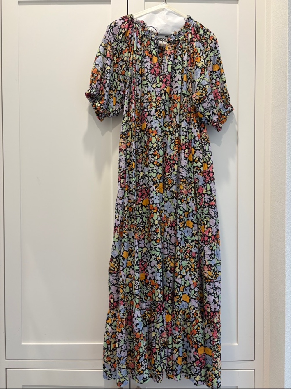 Floral Tiered Maxi Dress in Multicolor